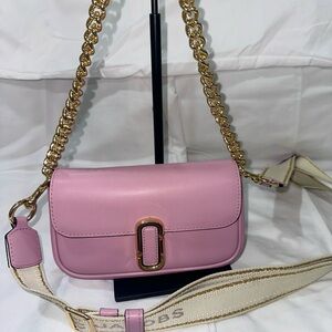 Marc Jacobs Women's The J Marc Shoulder Leather Bag pink
